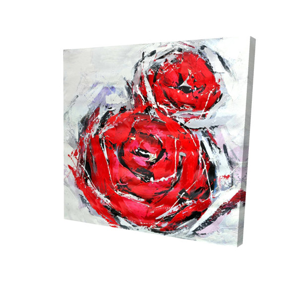 Begin Edition International Inc. Abstract Roses On Canvas Painting